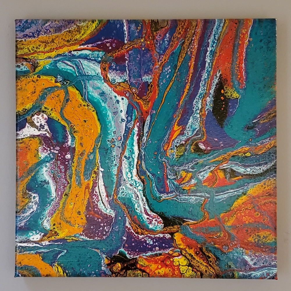 Acrylic Fluid Art on Canvas